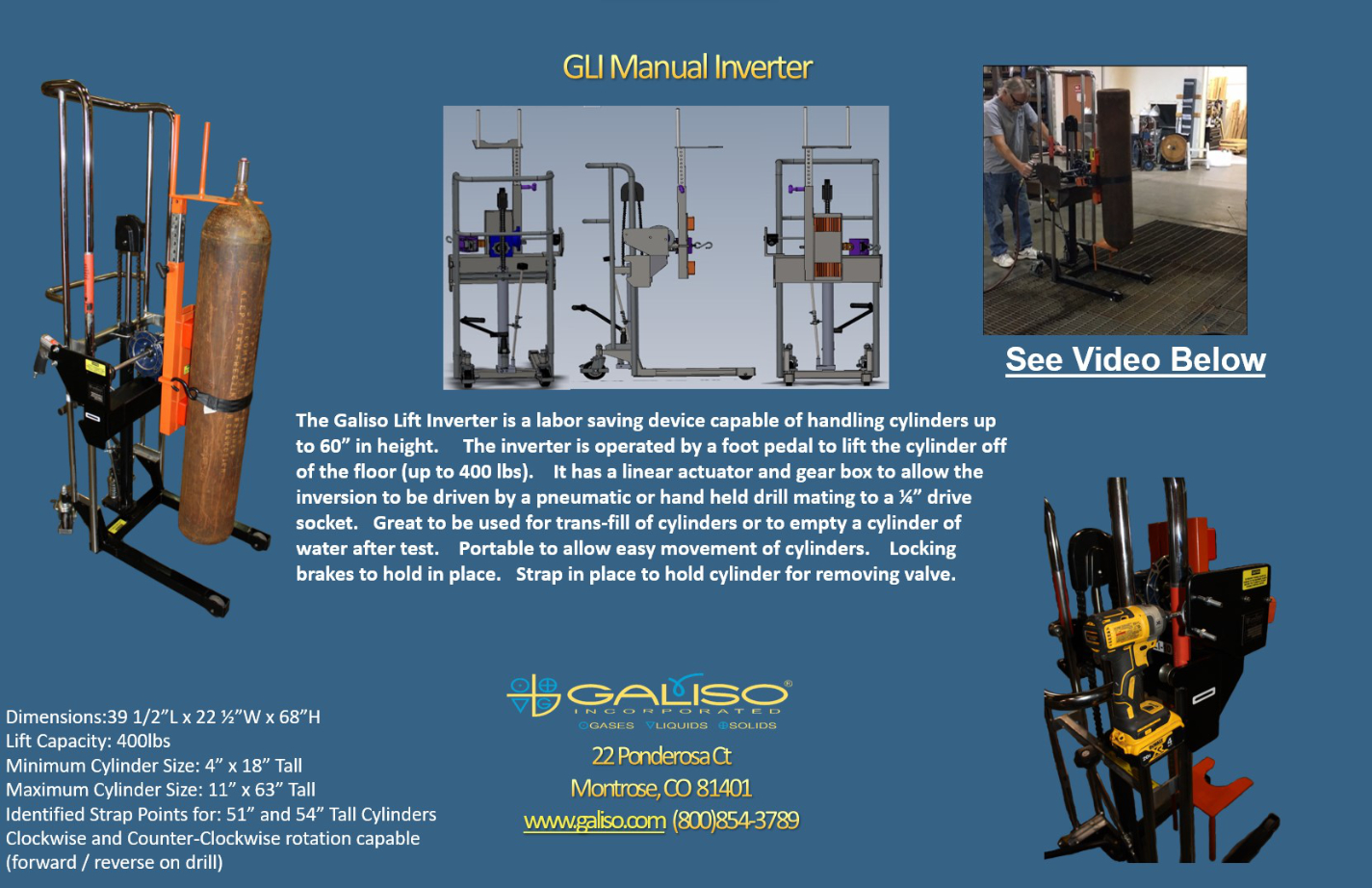 Galiso Manual Inverter for Hydrostatic Test Systems