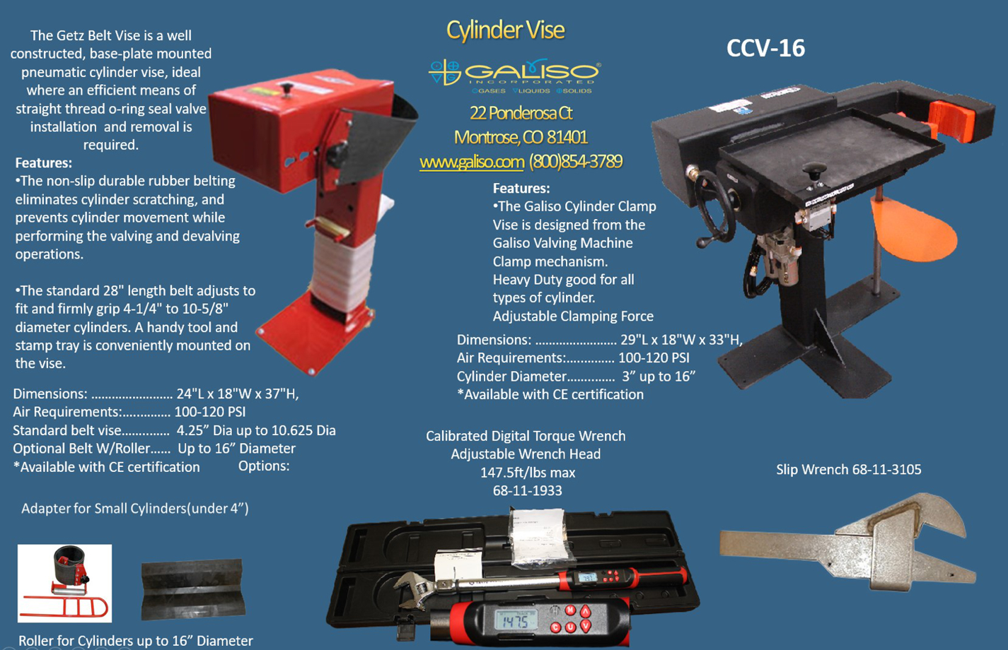 Cylinder Belt Vise for Hydrostatic Test Systems